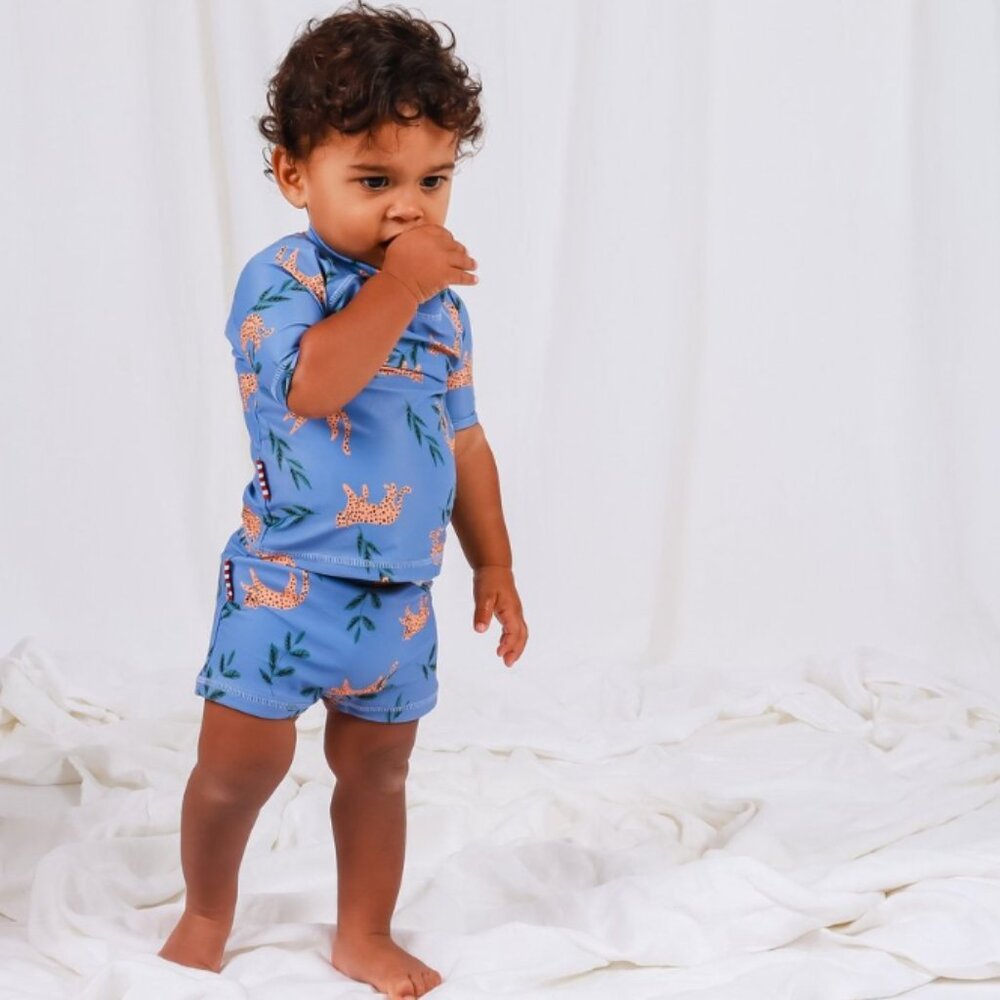 NEW! SOOKIbaby Cheetah Swim Shirt & Short Set (18-24M)